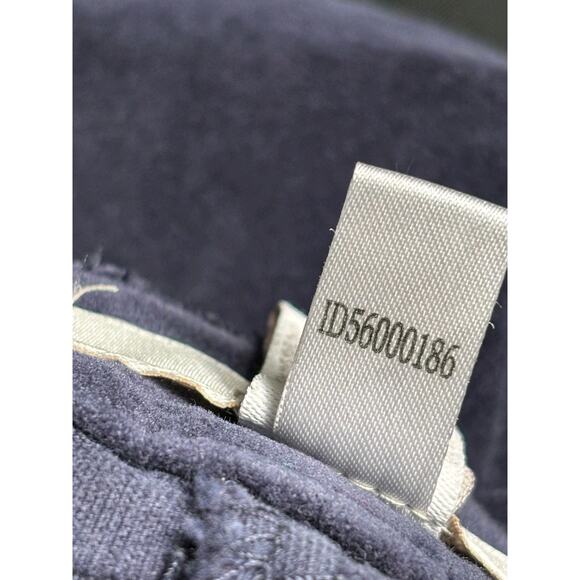 Chico's Velvet Pants Womens Sz 3 US 16 Navy Blue Straight Leg High Rise Stretch - Picture 4 of 8